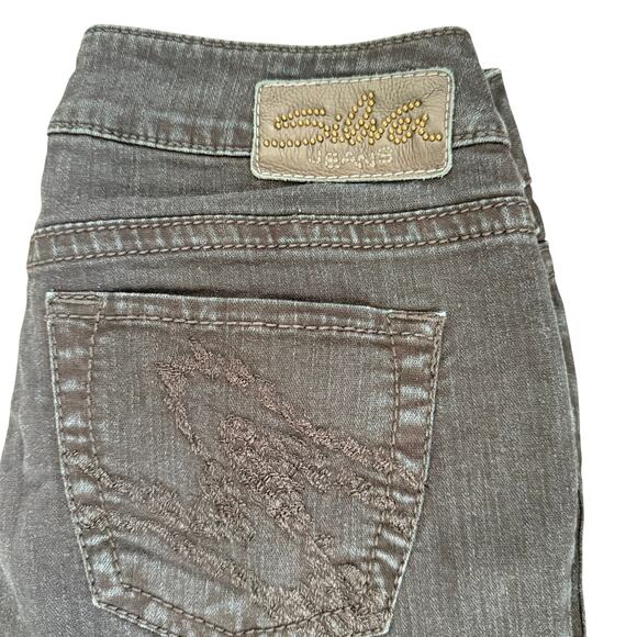 Silver Jeans Black Bootcut Jeans with Embroidered Pockets 28in 37inseam - Picture 2 of 8